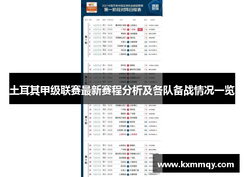 土耳其甲级联赛最新赛程分析及各队备战情况一览